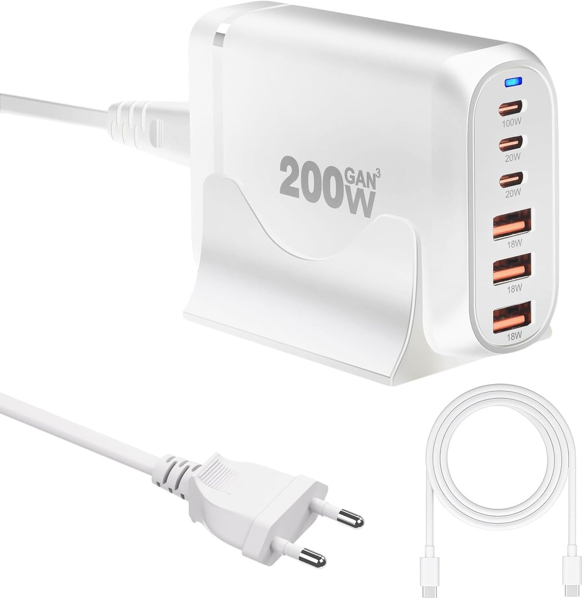 VoltraCore – Krachtige 200W Snellader voor Meerdere Apparaten Tegelijk