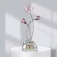 LumaRose - Elegante Roze Kristallen Bloem