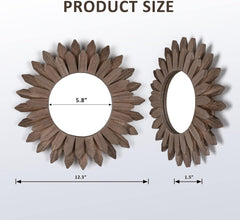 AuraFrame – 12 Inch Zonnestraal Lijst in Verweerd Notenhout