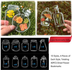 BloomMark – Transparante Bloemenpers Boekenlegger Set (30 Stuks)