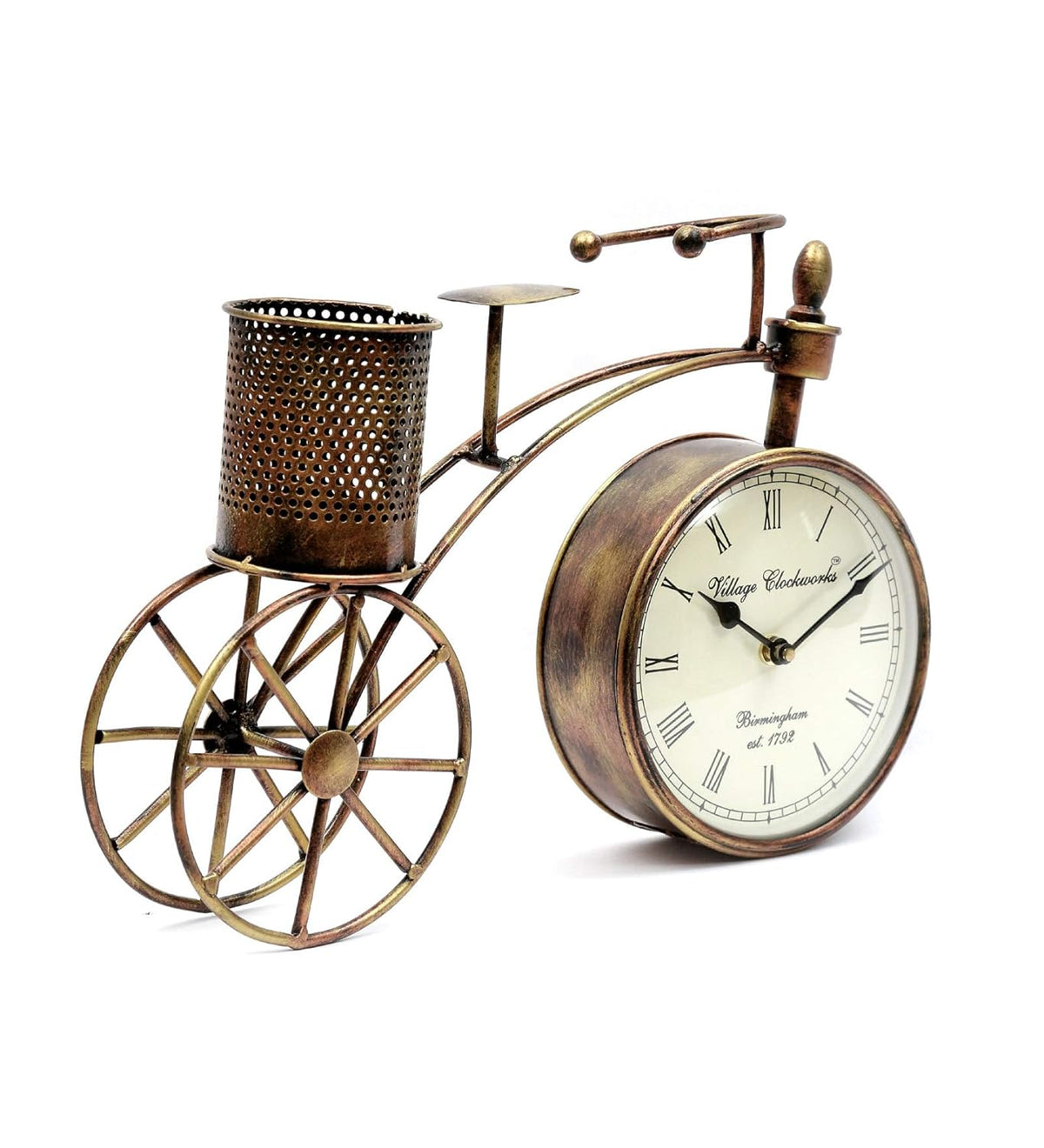 Timeteken - Handgeschilderde Wandklok van Hout