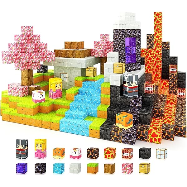 NetherCraft – Magnetische Mineblocks Bouwset met Portal