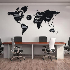 TerraCraft – 3D Houten Wereldkaart Wanddecoratie