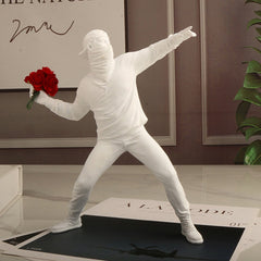 Floral Rebellion - Kunstwerk Geïnspireerd door Banksy