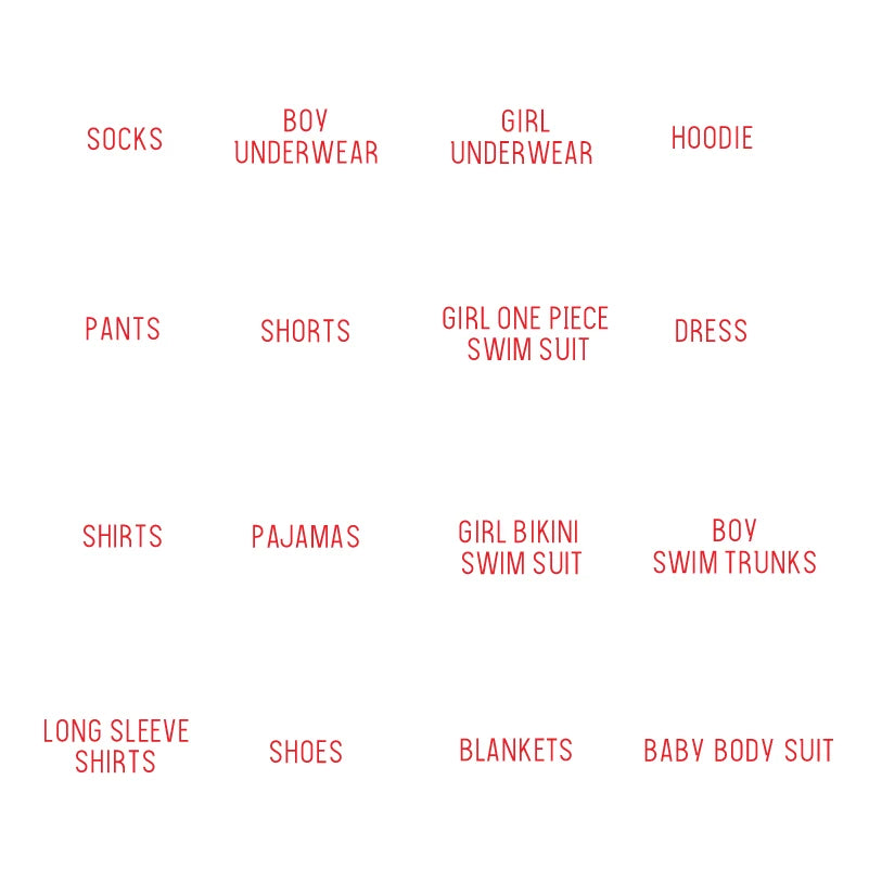 Clarity - Kledingkast Organisatie Label Stickers