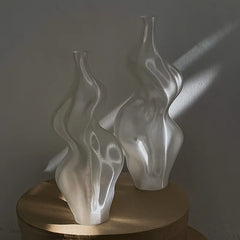 Sculpted Serenity Vaasje - Artistieke 3D Keramische Elegant