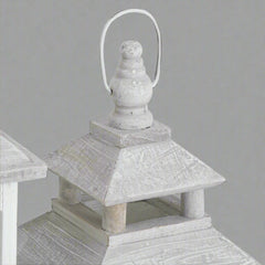 Whitescape Trio - Set van 3 Lantaarns in Raamstijl