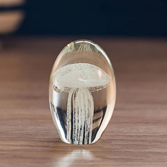 AquaGlow - Handgemaakte Jellyfish Paperweight