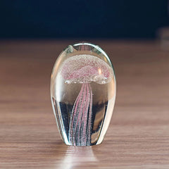 AquaGlow - Handgemaakte Jellyfish Paperweight