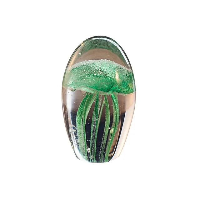 AquaGlow - Handgemaakte Jellyfish Paperweight