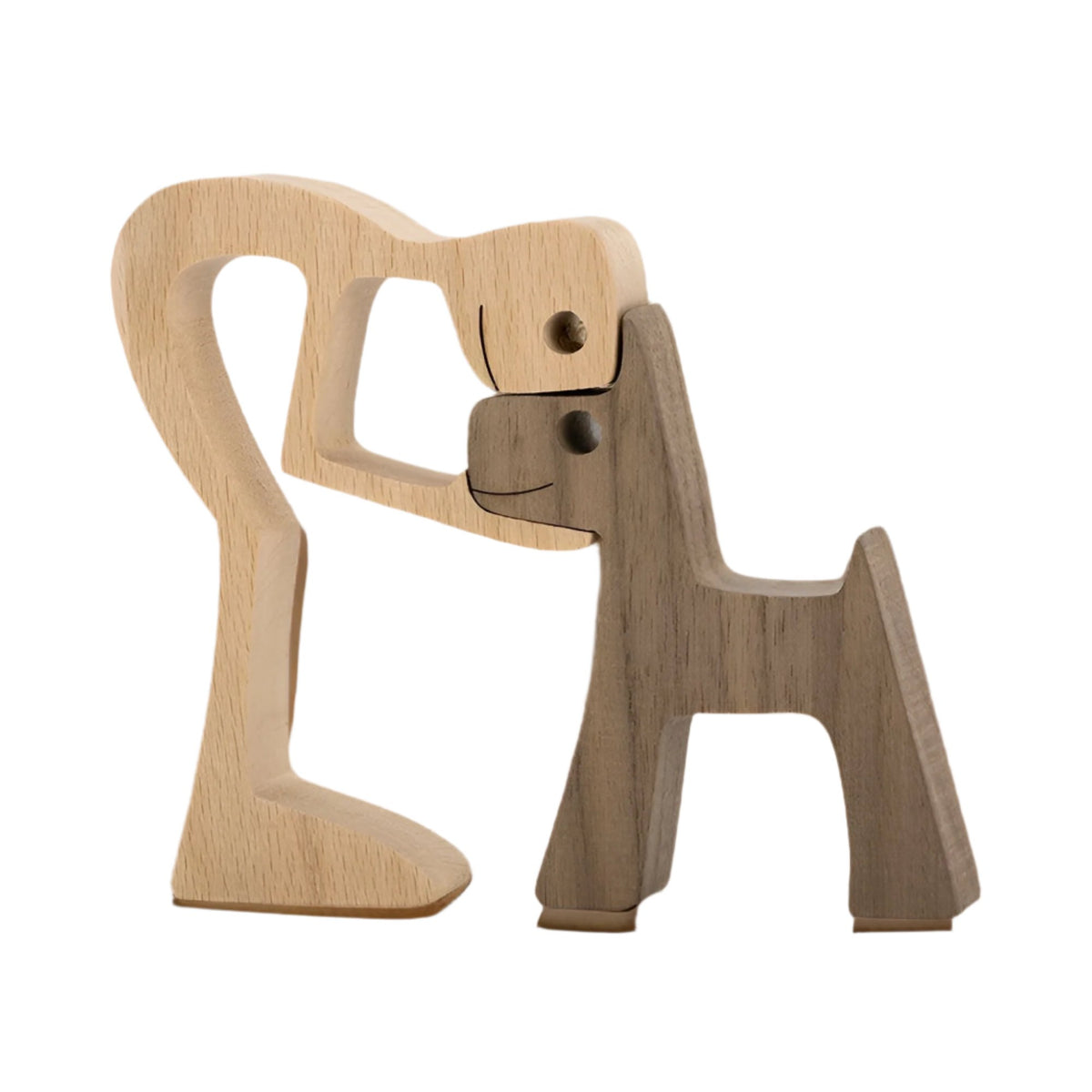 Eeuwige Poot - Handgemaakte Hondenband Houten Sculptuur