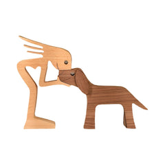 Eeuwige Poot - Handgemaakte Hondenband Houten Sculptuur