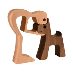 Eeuwige Poot - Handgemaakte Hondenband Houten Sculptuur