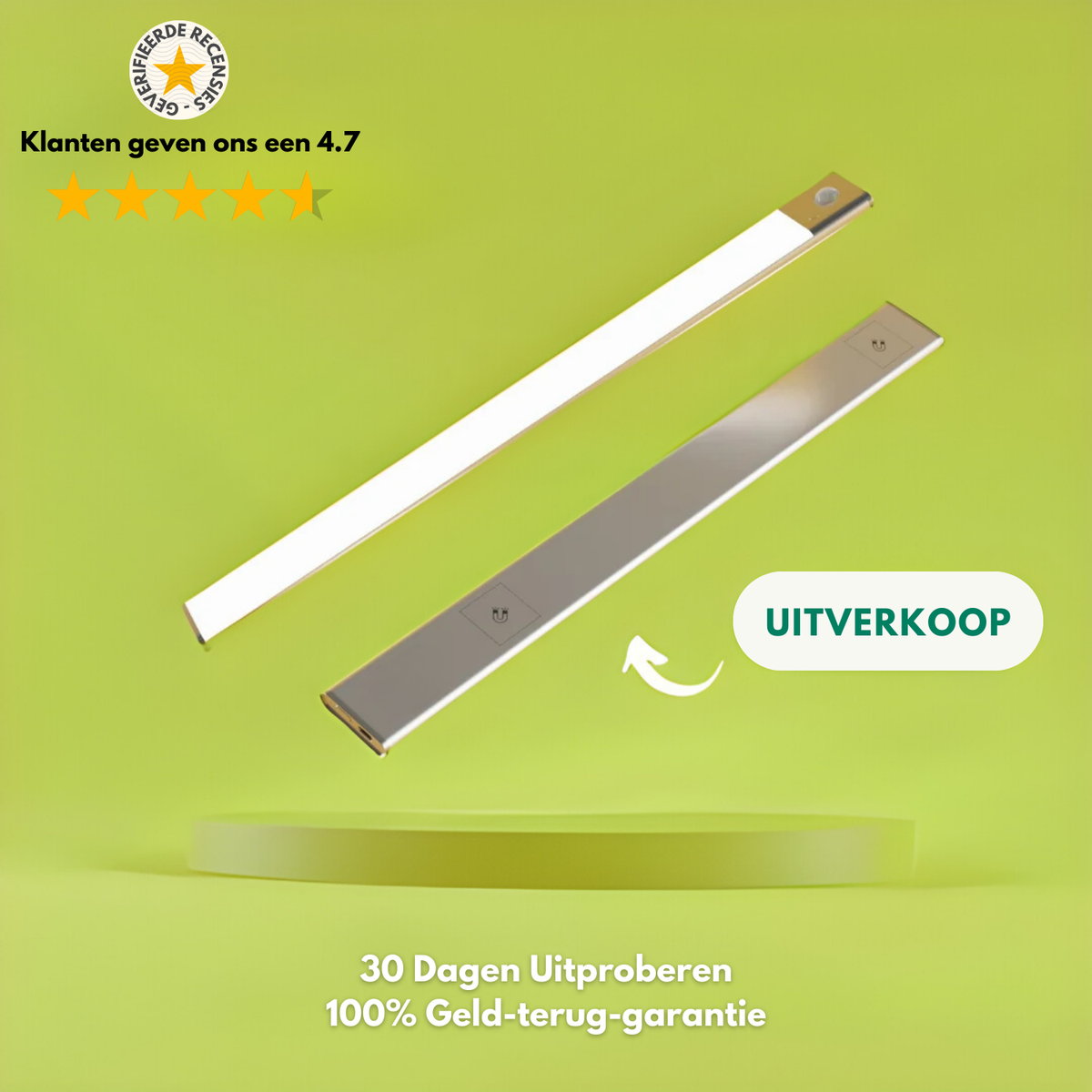 LumoBar – Draadloos Oplaadbaar Nachtlampje met Sensor