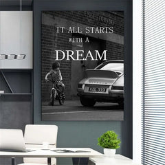 Vento - Luxe Droom Sportwagen Canvas Poster voor Woonkamer en Kantoor