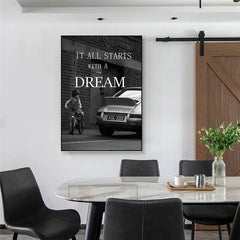 Vento - Luxe Droom Sportwagen Canvas Poster voor Woonkamer en Kantoor