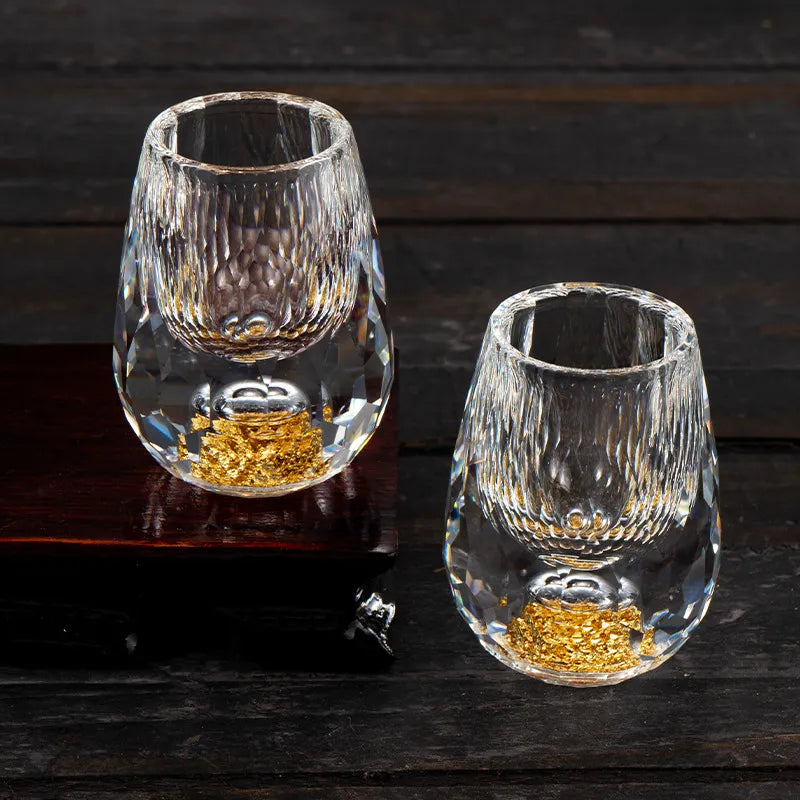 Kinkō - Kristallen Glas met Gouden Vlokken