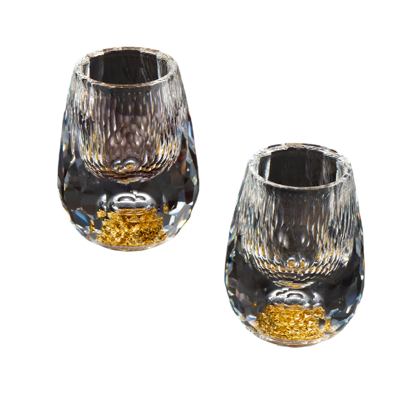 Kinkō - Kristallen Glas met Gouden Vlokken