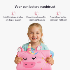 Dreamicorn - Kinderkussen met Friemelstaart en Unicorn Design