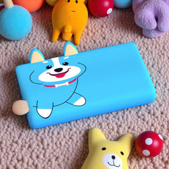 PuppyDream - Kinderkussen met Friemeldetails en Blauw Hond Design