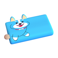 PuppyDream - Kinderkussen met Friemeldetails en Blauw Hond Design