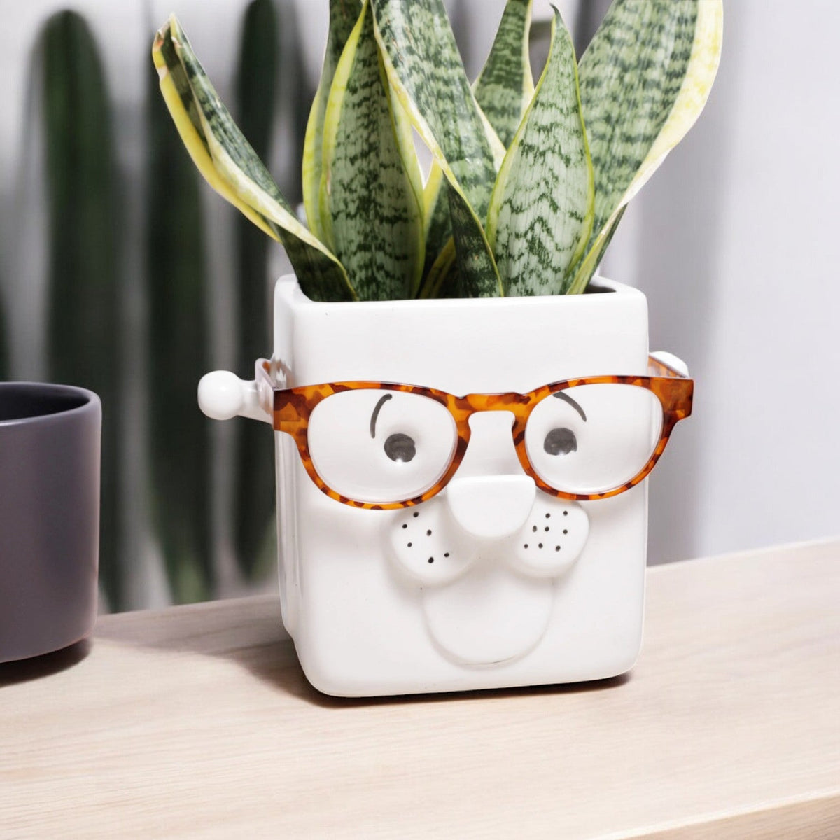 Puppy Planter - Keramische Snuit Planter voor Brillen en Planten