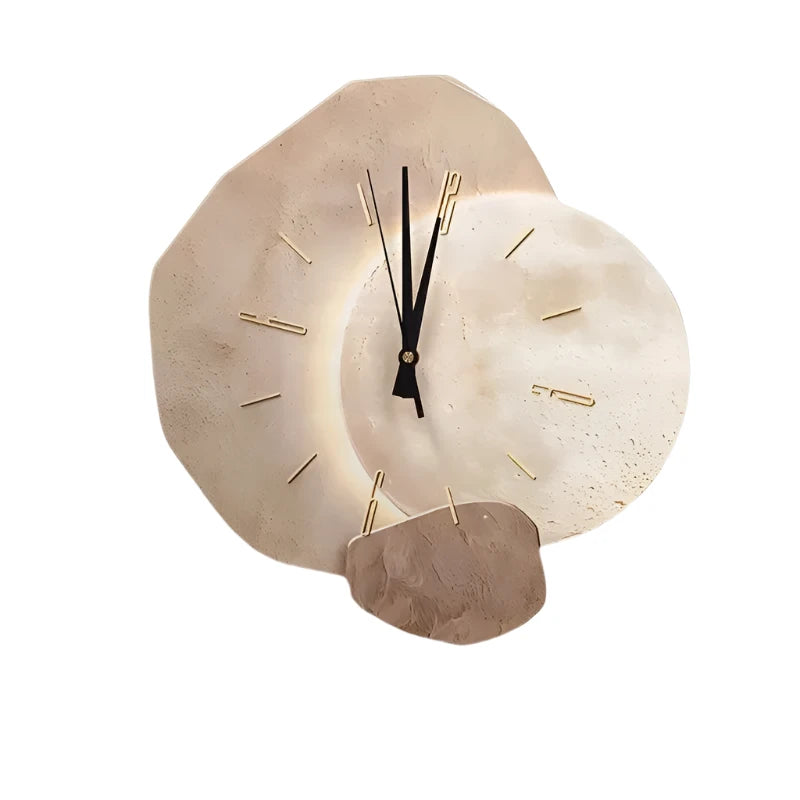 AuraClock - Creatieve Stille Wandklok met Lamp voor de Woonkamer