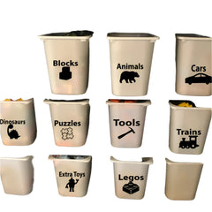 PlayLabel - Speelgoedbak Stickers met Afbeeldingen voor Organisatie