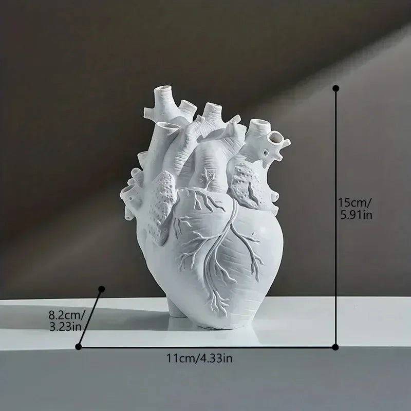 Loveform - Hartvormige Resin Vaas, Persoonlijke Touch voor Je Interieur