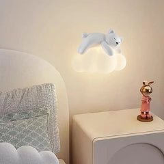 Cloudlight - LED Wandlamp voor Kinderkamer, Schattig Beer Design