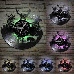 RetroVinyl - Vintage Wanduhr van LP met LED-verlichting