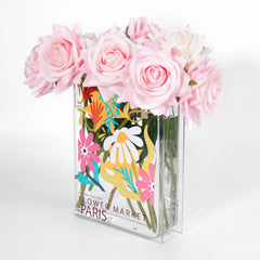 Booklume - Transparante Boekenvaas voor Moderne Huisdecoratie