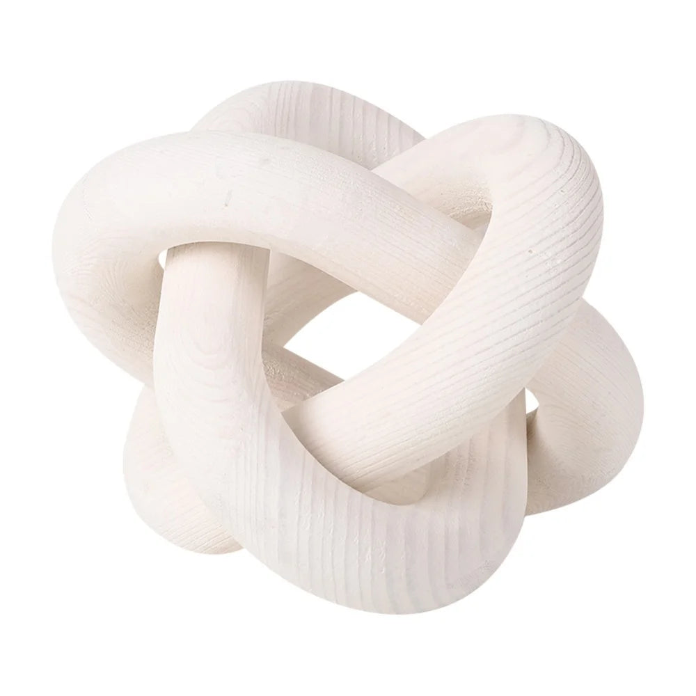 WoodAura - Rustieke Zwart-witte Decoratieve Ketting