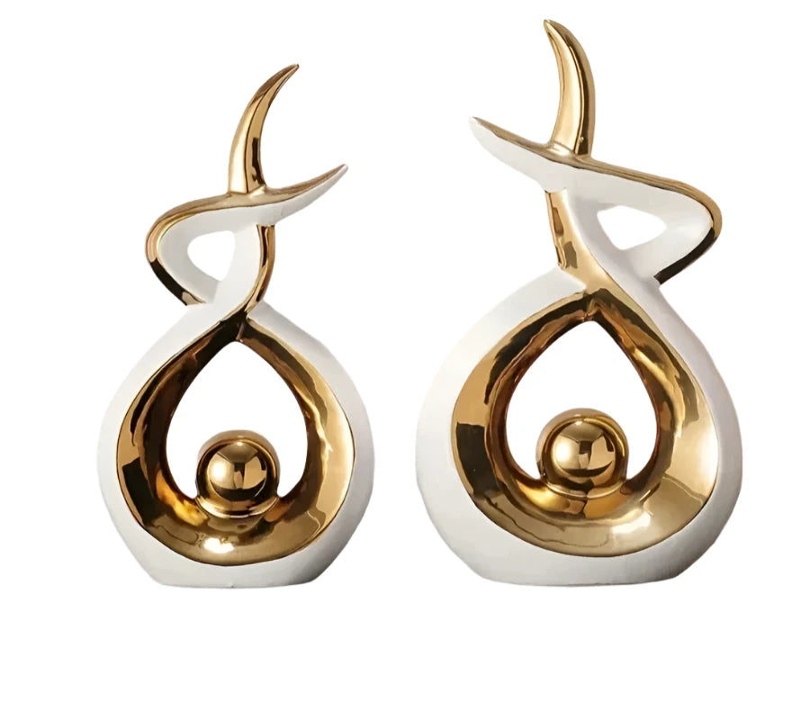 Ceramica - Abstracte Kunststandbeelden voor Moderne Huizen