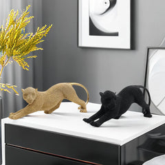 GoldFeline - Gouden Leopard Beeldje voor Stijlvol Woondecor