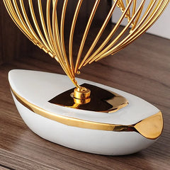 Nautique - Electroplated Porseleinen Zeilbootmodel