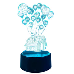 Illulight - 3D LED Nachtlamp met 7 Kleuren en Touchbediening