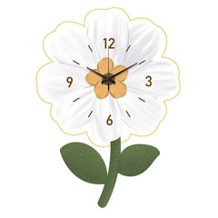 Solara - Nordic Zonnebloem Wandklok voor Woonruimtes