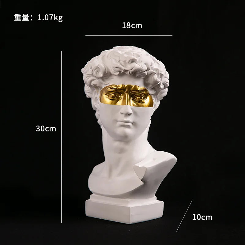 Veroza - David Hoofd Resin Standbeeld