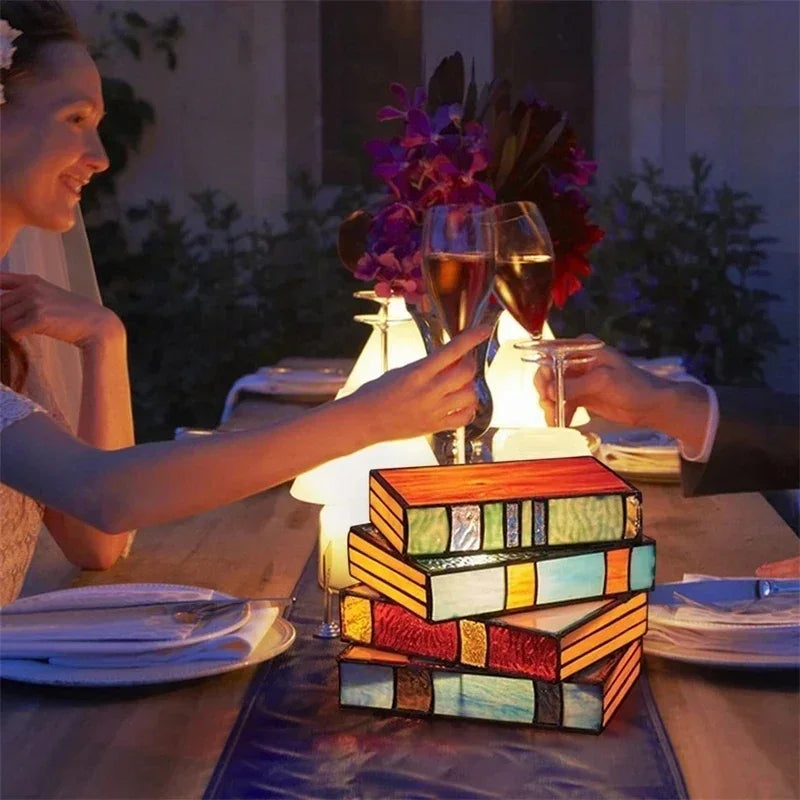 Litera - Artistieke Stacked Books Lamp