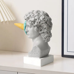 Iceblast - Creatieve Blauwe IJscoupe David Sculptuur