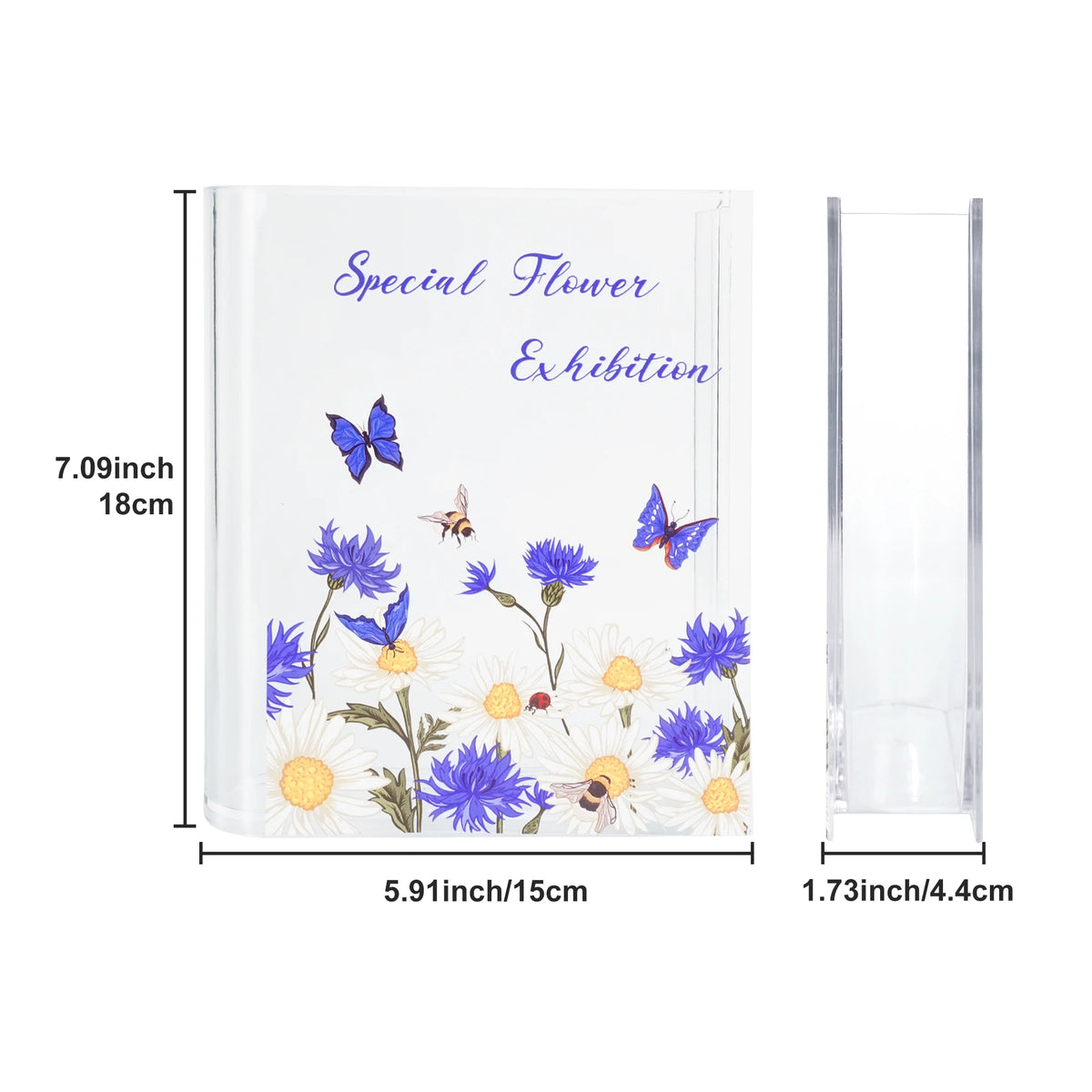 Booklume - Transparante Boekenvaas voor Moderne Huisdecoratie