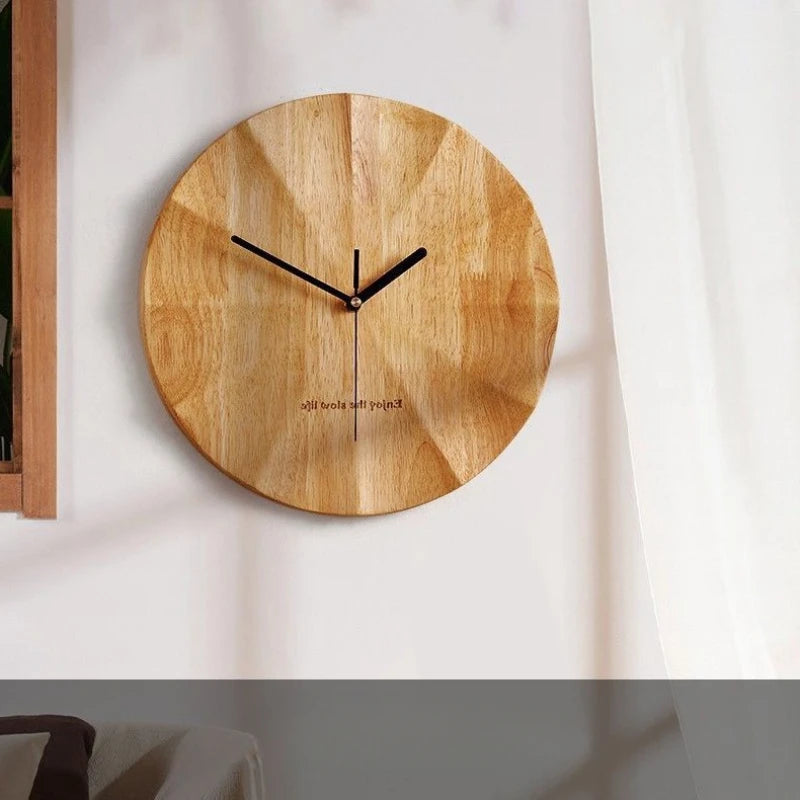 TimberSense - Minimalistische Bamboo Stille Wandklok
