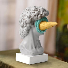 Iceblast - Creatieve Blauwe IJscoupe David Sculptuur