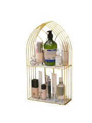 LuxeStorage - Wandgemonteerd Gouden Badkamerschap