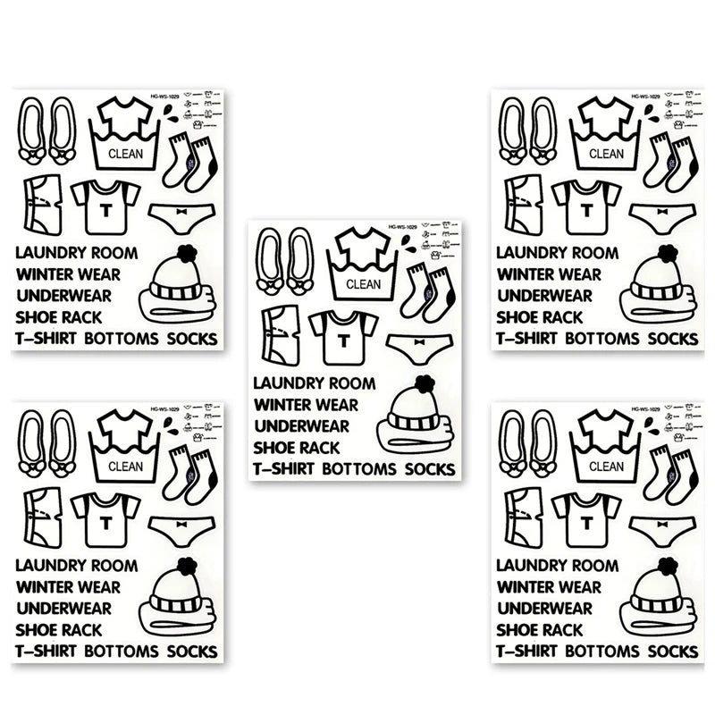 OrganizeIt - Kids Wardrobe Labels Set PVC Kleding Classificatie Stickers voor Jongens