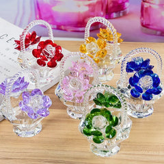 Crystal Bloom - Elegante Handgemaakte Bloemenmand