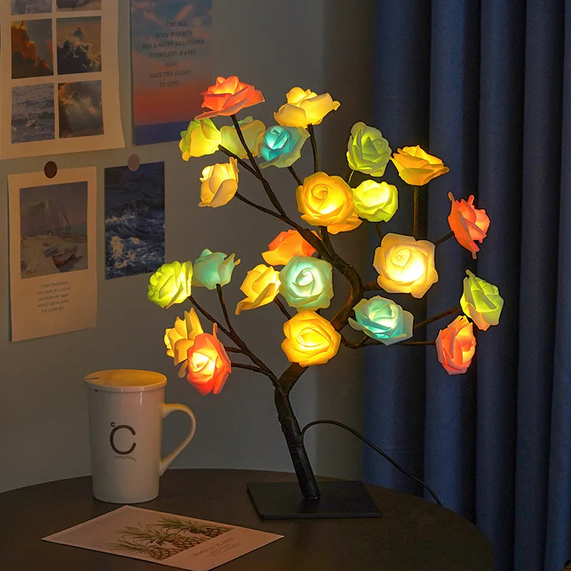 BloomLite - LED Rozenboom Sfeerlamp voor Romantische Decoratie