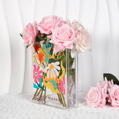 Booklume - Transparante Boekenvaas voor Moderne Huisdecoratie