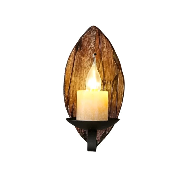 Sculptura - Retro Houten Wandlamp